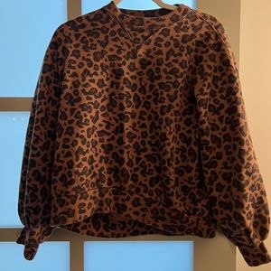Abercrombie & Fitch Leopard Print Crewneck Sweatshirt